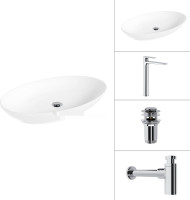Умывальник Lauter 21571 + Reef 21CK8678C + сифон 21635CH + дон.клапан 21190CH (хром)