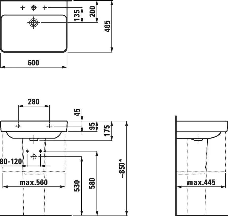 Умывальник Laufen Pro S 60x46.5 [810963]
