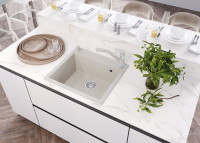 Кухонная мойка Polygran Argo-560 (белый хлопок 36)