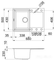 Кухонная мойка Elleci Easy 135 Titanium 73