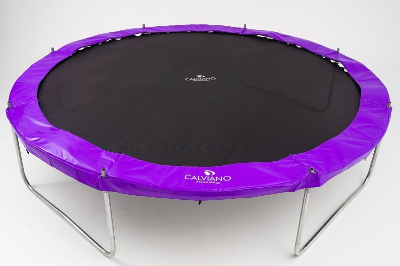 Батут Calviano Outside Master Purple 374 см - 12ft (внешняя сетка, с лестницей)
