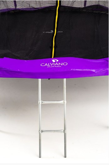 Батут Calviano Outside Master Purple 374 см - 12ft (внешняя сетка, с лестницей)