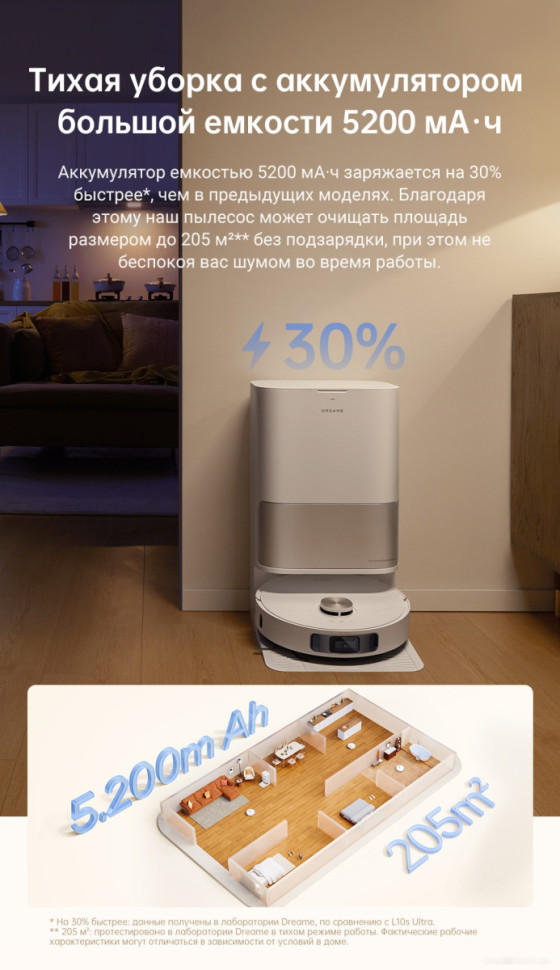 Робот-пылесос Dreame Robot Vacuum L10s Pro Ultra (международная версия, белый)