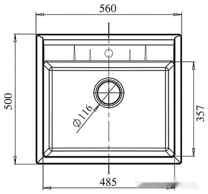 Кухонная мойка GranFest Quadro GF-Q561 (кашемир)