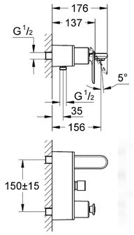 Смеситель Grohe Veris 32195000