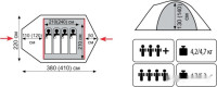 Палатка Tramp Mountain 3 V2 (серый)