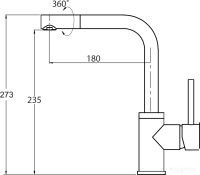 Смеситель AquaSanita Forte 5553 202 alumetallic