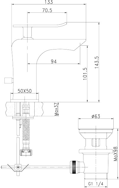 Смеситель Lemark Contest LM5806CW для раковины