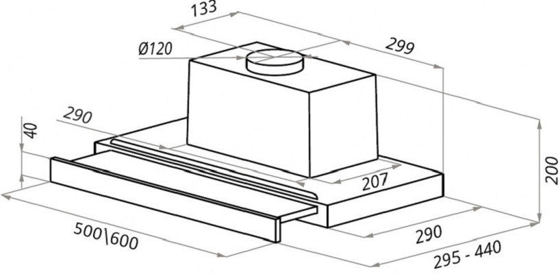 Вытяжка Ciarko Turbo 50 GBK sensor