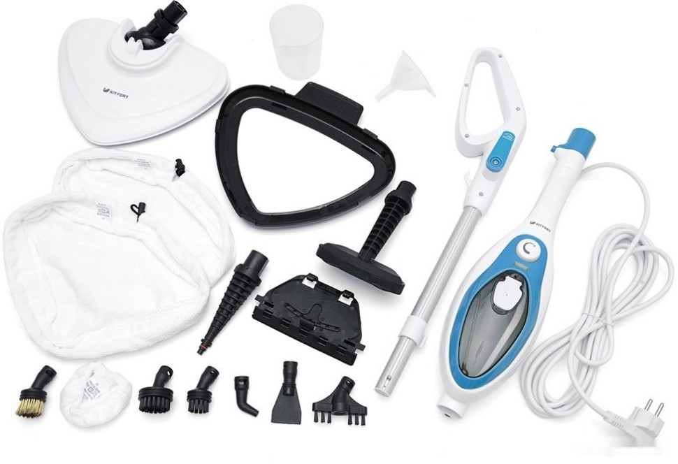 Паровая швабра Kitfort KT-1004-1 (голубой)