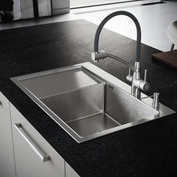 Кухонная мойка РМС MRK-7851R (с дозатором)