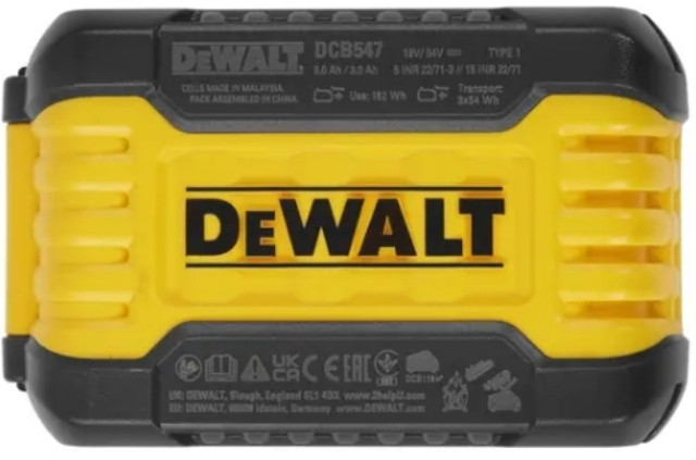 Аккумулятор для инструмента DeWALT DCB547 54В 3Ач