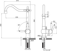 Смеситель Paulmark Retro Re213226-BR