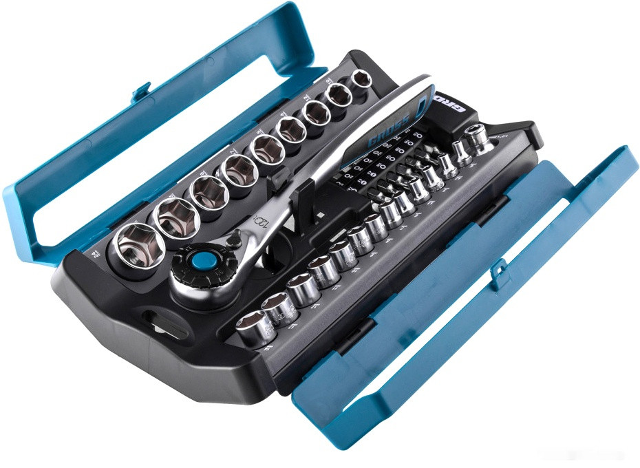 Набор трещотка с головками и битами Gross 14143 (41 предмет)