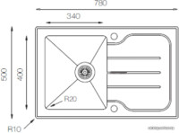 Кухонная мойка Zorg GS 7850 (черный)