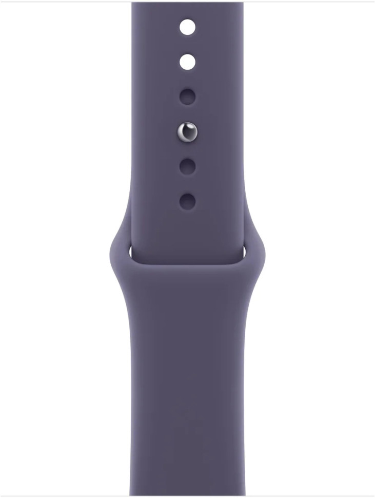 Умные часы Apple Watch Series 11 46 мм (алюминиевый корпус, серебристый/фиолетовый туман, спортивный силиконовый ремешок S/M)