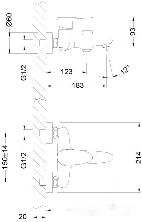 Смеситель Lemark Nero LM0214C