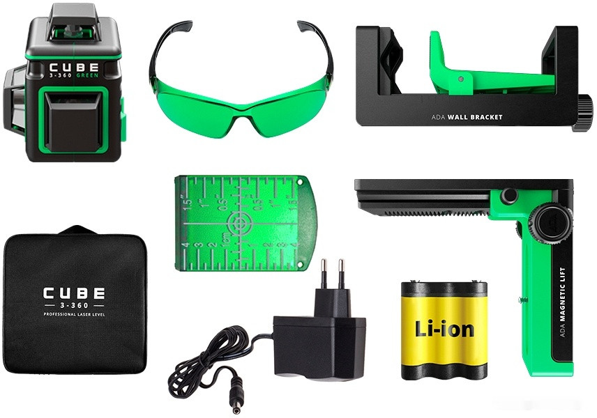 Лазерный нивелир ADA Instruments Cube 3-360 Green Home Edition А00566