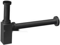 Умывальник Belux Мини-1 HR1240 (черный, с каркасом, сифоном, донным клапаном)