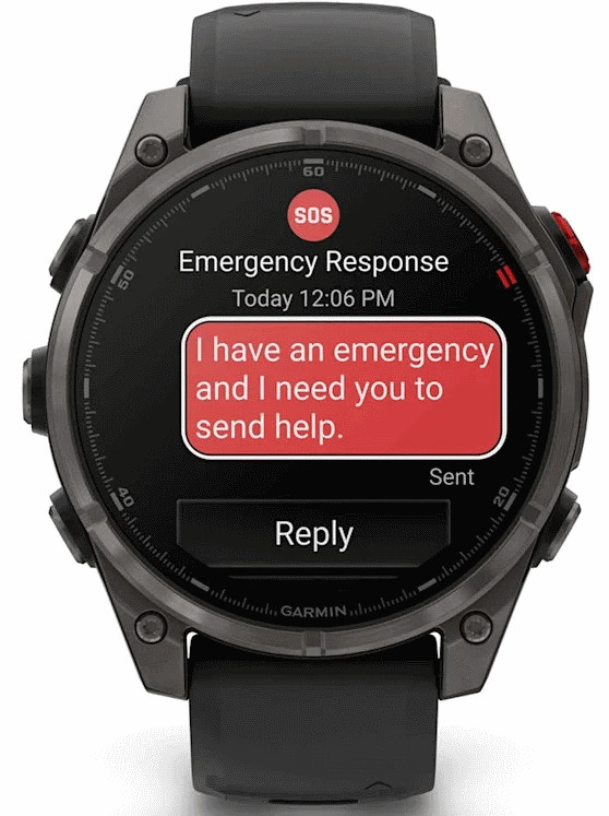 Умные часы Garmin Fenix 8 Pro 47мм (серый, черный силиконовый ремешок)