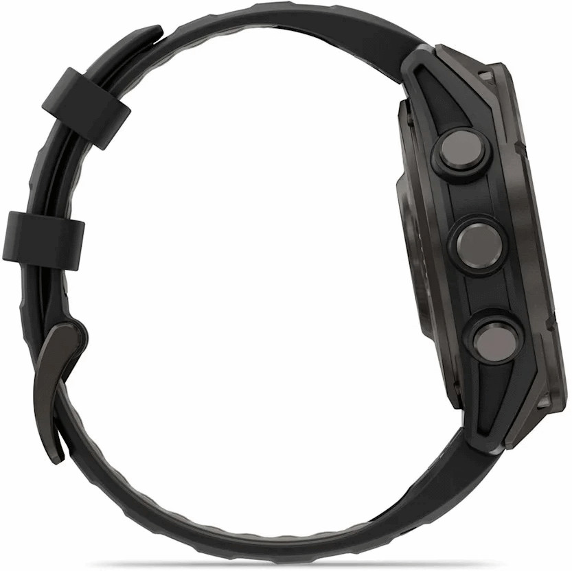 Умные часы Garmin Fenix 8 Pro 47мм (серый, черный силиконовый ремешок)