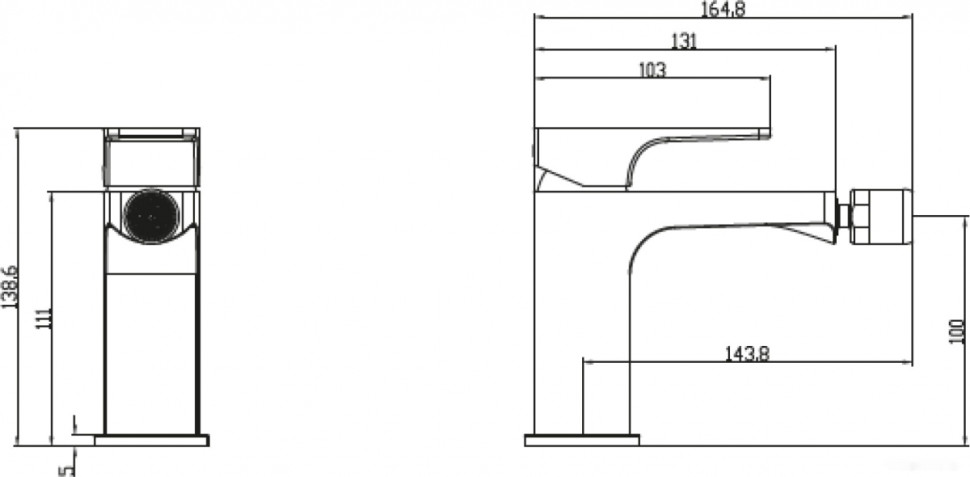 Смеситель Villeroy & Boch Architectura Square TVB125001000