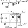 Кухонная мойка Grohe K700U 60-S 59.5/45 1.5 lh 31577SD1 (левая)