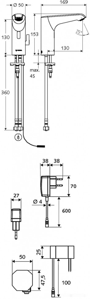 Смеситель Schell Xeris E HD-M 012540699