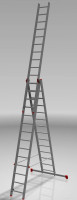 Лестница-стремянка Новая Высота NV 323 трёхсекционная профессиональная 3x14 ступеней