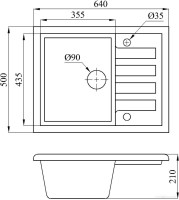 Кухонная мойка БелЭворс Vega L (антрацит)