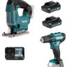 Дрель-шуруповерт Makita CLX237 (с 2-мя АКБ +лобзик)