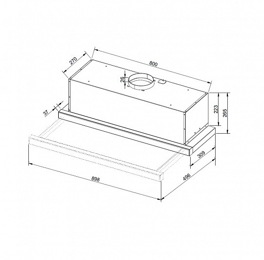 Вытяжка Korting KHP 9975 GW