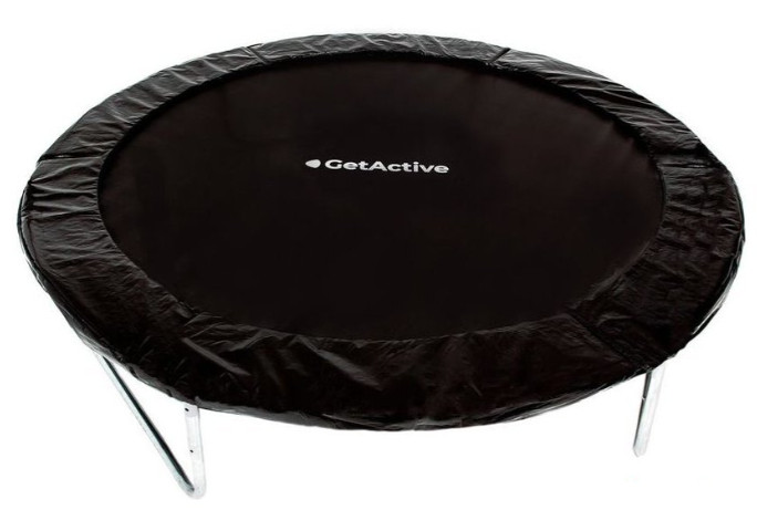 Батут GetActive Jump 8ft - 252 см с лестницей, внешней сеткой (черный)