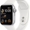 Умные часы Apple Watch SE 2 40 мм (алюминиевый корпус, серебристый/белый, спортивный силиконовый ремешок M/L)