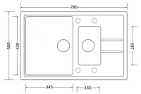 Кухонная мойка Zorg Luka 78-2 (черный опал)