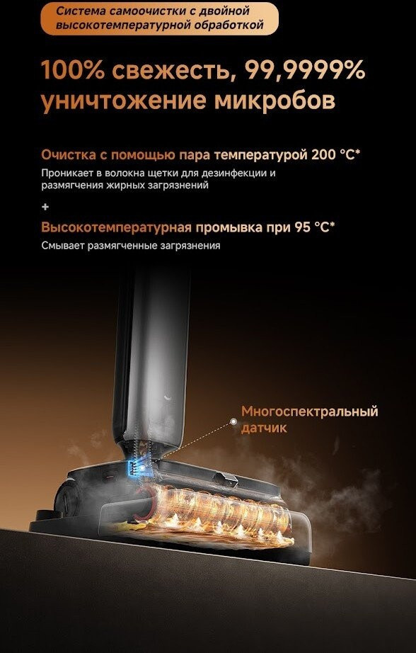 Вертикальный моющий пылесос Dreame T16 Pro TriForce Wet and Dry Vacuum HHR32E (евровилка)