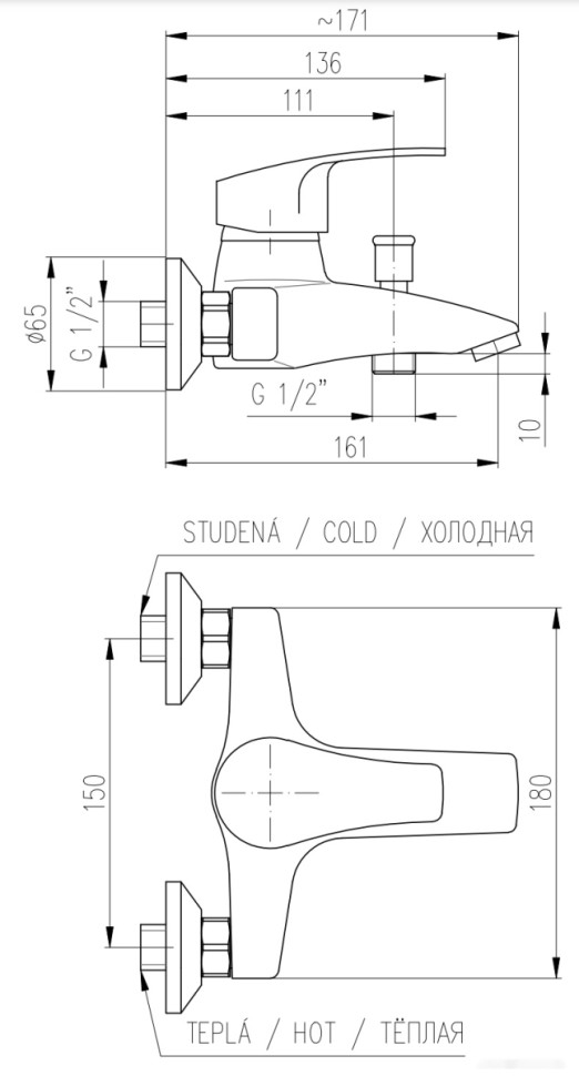 Смеситель Slezak RAV Kongo K054.5-1