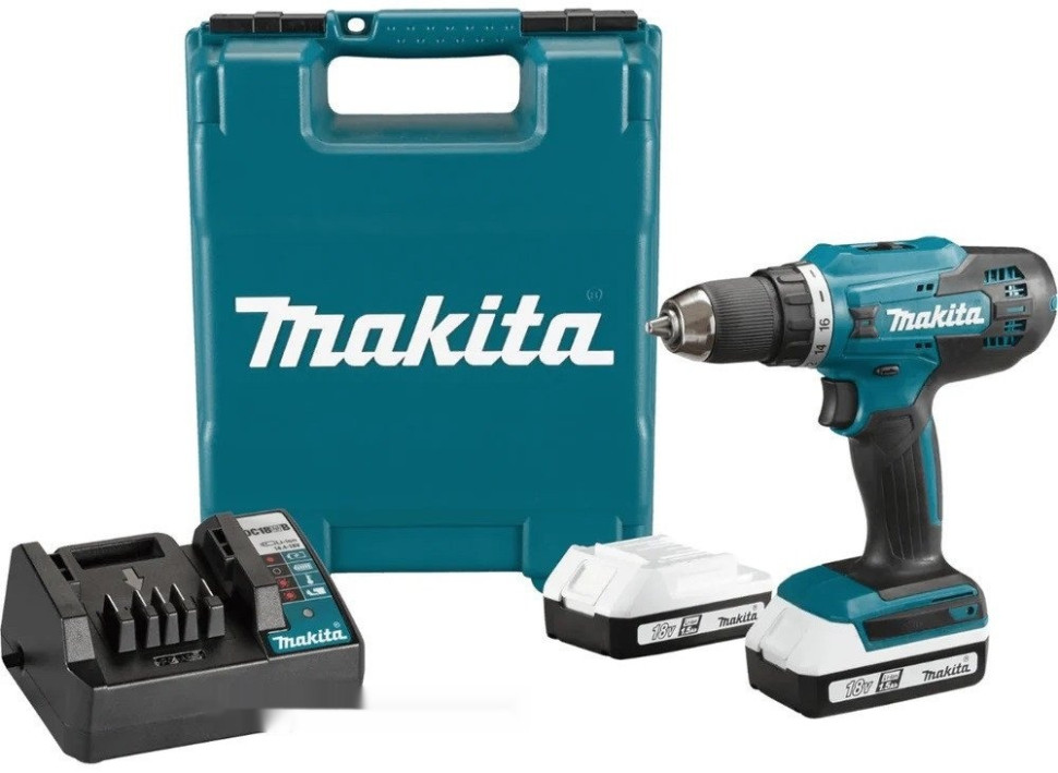 Дрель-шуруповерт Makita DF488D002 (с 2-мя АКБ, кейс)