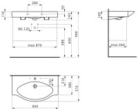 Умывальник Laufen Palace 90x51 [8117020001041]