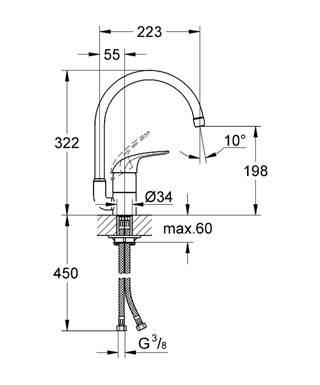 Смеситель Grohe Euroeco 32752000