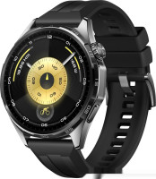 Умные часы Huawei Watch GT 6 46 мм (черный, с черным силиконовым ремешком, международная версия)