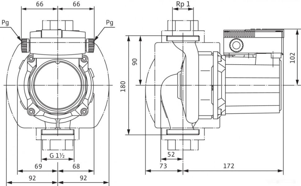 Циркуляционный насос Wilo TOP-S 50/7 2-SPEEDS (1~230 V, PN 6/10)