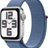 Умные часы Apple Watch SE 2 40 мм (алюминиевый корпус, серебристый/грозовой синий, нейлоновый ремешок)