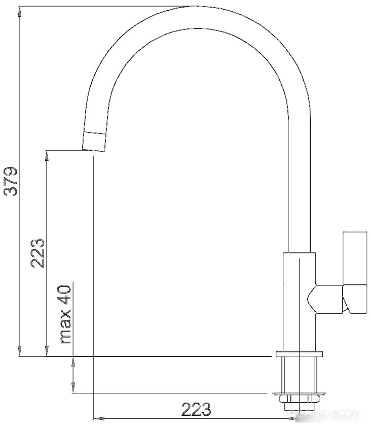 Смеситель Elleci Volta G43 Tortora