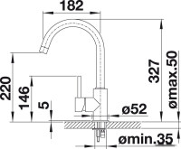Смеситель Blanco Mida Silgranit (черный)