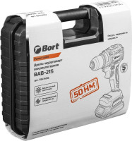 Дрель-шуруповерт BORT BAB-21S 93414912 (с 2-мя АКБ, кейс)
