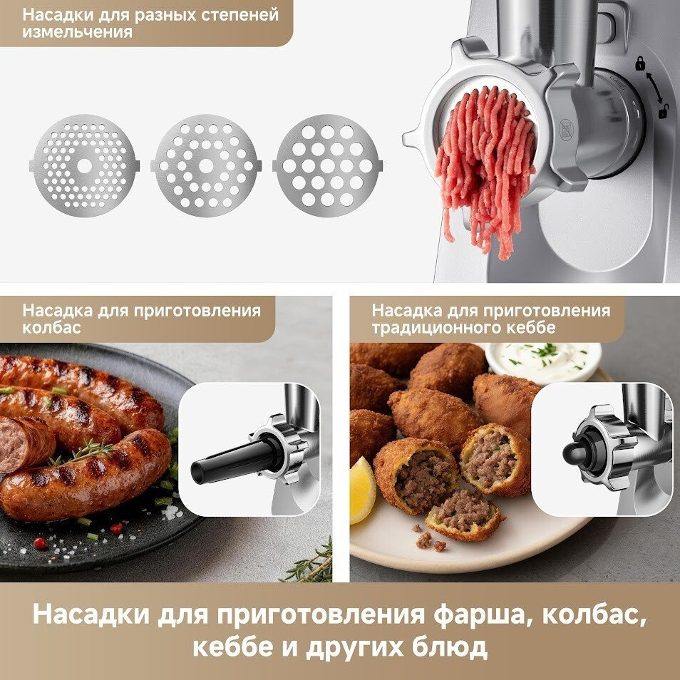 Мясорубка Trouver Meat Grinder MG20 (с евровилкой)