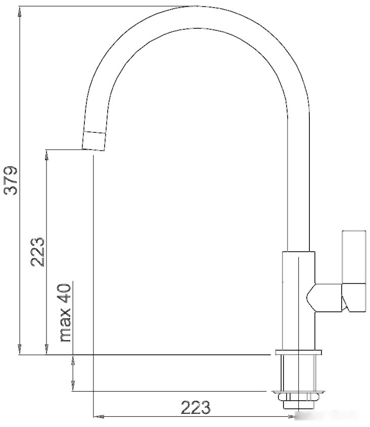 Смеситель Elleci Volta K43 Fango