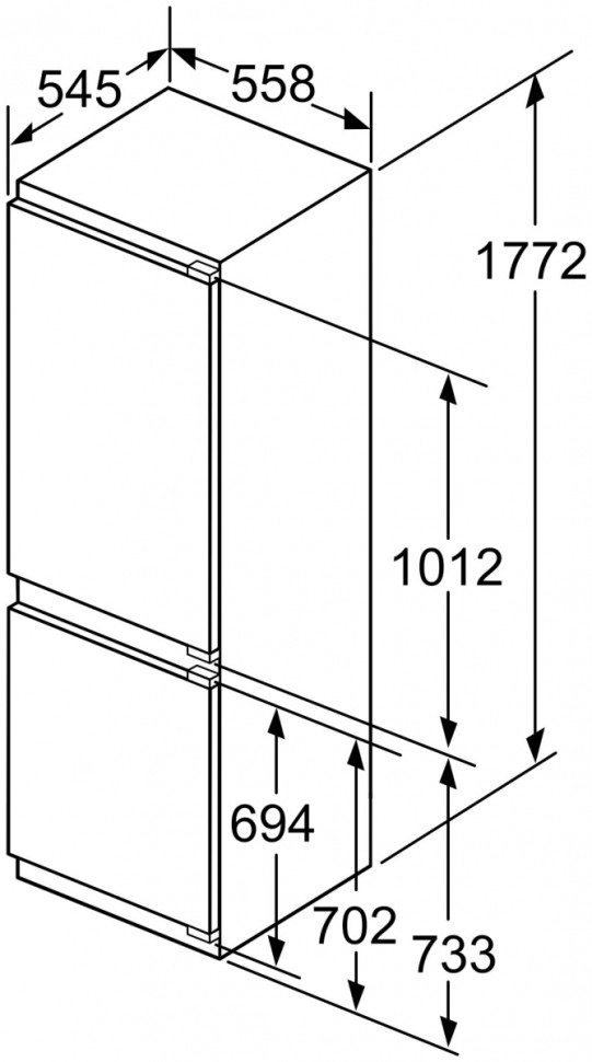 Холодильник с нижней морозильной камерой Bosch KIN86AFF0