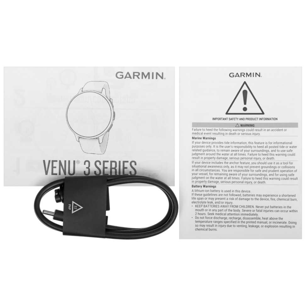 Умные часы Garmin Venu 3 (черный, с силиконовым ремешком)